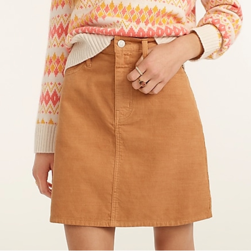 J.Crew Brown Corduroy Mini Skirt